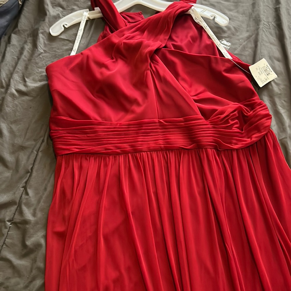 It’s the 2nd bridesmaid dress in candy apple red and it has a split on side
